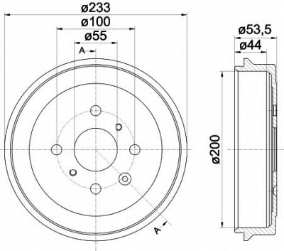 HELLA PAGID 8dt355300581 -  Тормозной барабан